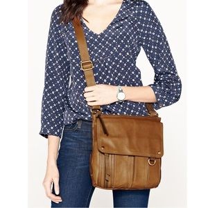 Fossil Morgan Top Zip‎ Leather Crossbody Bag